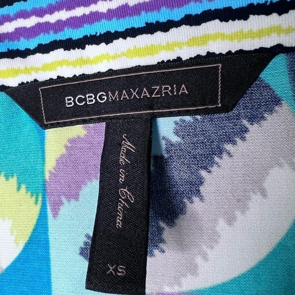 BCBGMAZARIA Cyan combo geometric knit dress - Picture 10 of 10